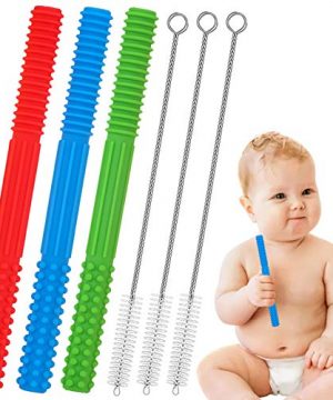 Hollow Teething Tubes for Babies (3 Pack)