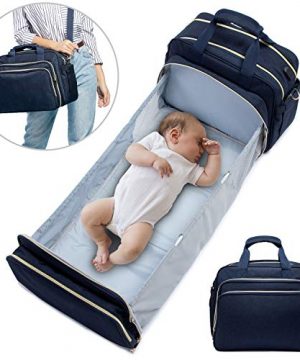 Baby Diaper Bag Backpack with Auto Folding Crib