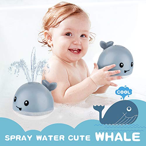 Whale Automatic Spray Water Bath Toy with LED Light