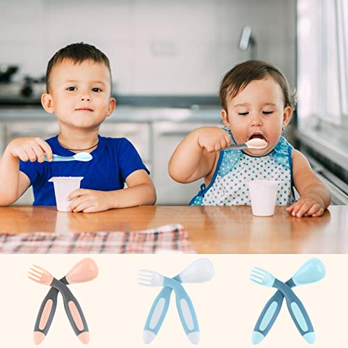 3 Packs Baby Utensils Spoon Fork Set with Travel Case