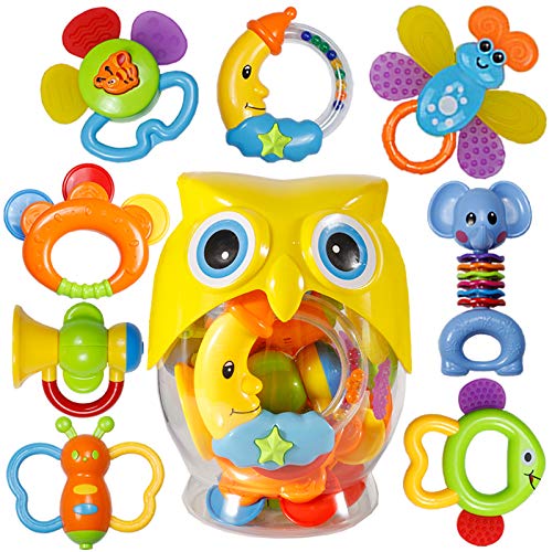 Babies Grab Shaker and Spin Rattle Toy Early Educational Toys