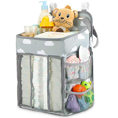 Hanging Diaper Caddy Organizer - Diaper Stacker for Changing Table