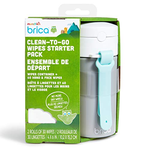 Brica Clear-to-Go Wipes Container Starter Pack - Gentle Care On the Go