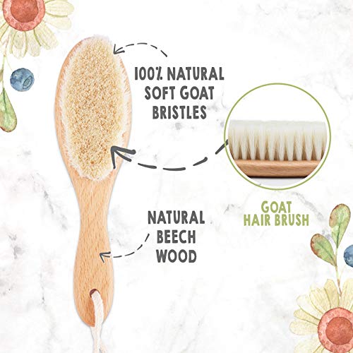 Baby Hair Brush for Newborn - Natural Wooden