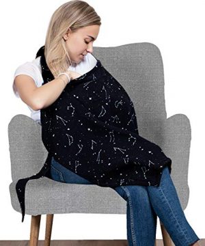 Large Breastfeeding Cover with Built-in Burp Cloth Pocket