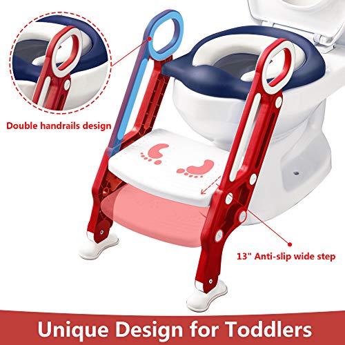 Potty Training Toilet Seat with Step Stool Ladder for Kids