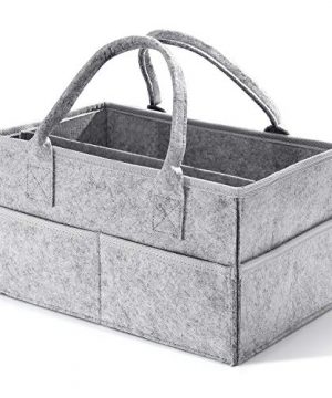 HBlife Baby Diaper Caddy Organizer with Compartments-Gray