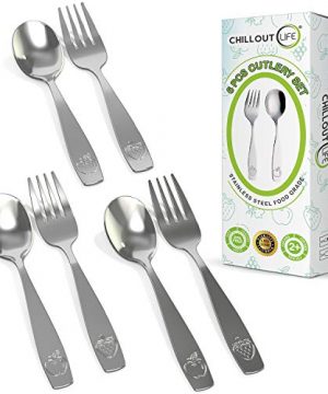 Stainless Steel Kids Silverware Set - Child and Toddler Safe Flatware