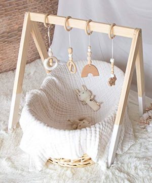 Wooden Baby Gym, OUBLANC Baby Play Gym