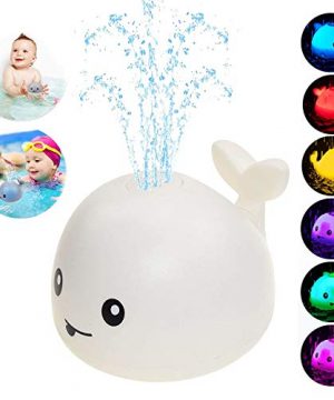 Whale Baby Bath Toys Auto Water Spray Toy with LED Light