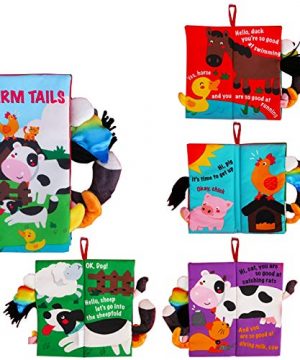 beiens Soft Baby Cloth Books, Touch and Feel Crinkle Books