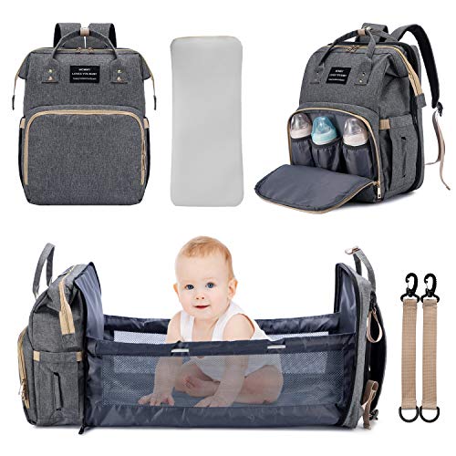 3 in 1 Diaper Bag Backpack Travel Bassinet Portable Baby Bed
