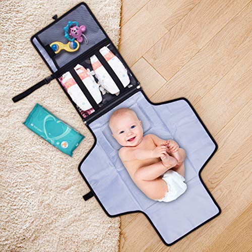 Portable Baby Diaper Changing Pad Built-In Thick Cushion Pillow