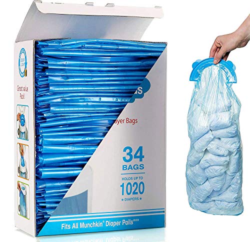 Diaper Pail Refill Bags, Counts, 34 Bags