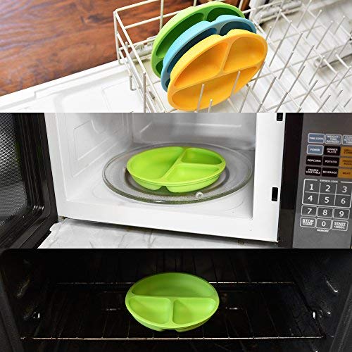 Silicone Baby and Toddler Plate Microwave Safe