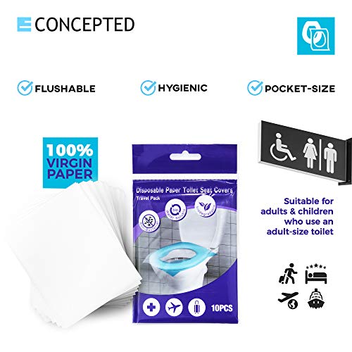 Seat Covers Disposable Toilet Set - 120 Pack Waterproof Paper Toilets