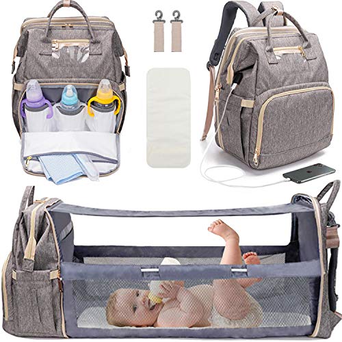 3 in 1 Diaper Bag Backpack with Changing Station