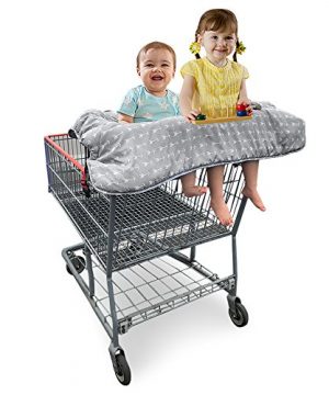 Double Shopping Cart Cover for Twins or Baby Siblings.