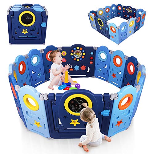 Yoleo Baby Playpen Fences for Toddlers Kids Large Safety Gate