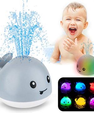 Whale Automatic Spray Water Bath Toy with LED Light