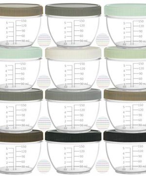 Youngever 18 Sets Baby Food Storage with Lids and Labels