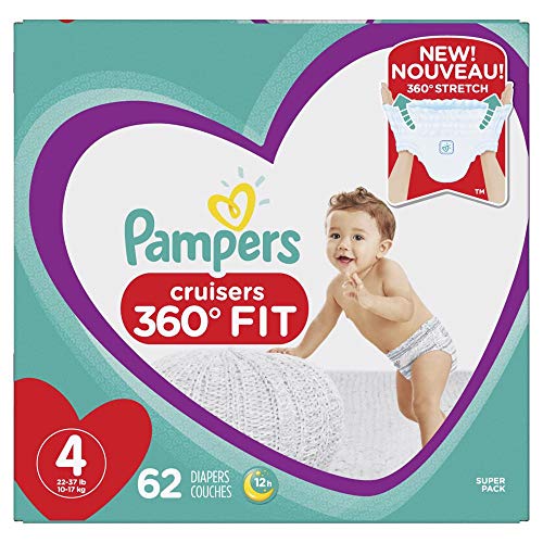 Diapers Size 4, 62 Count - Pampers Pull On Cruisers 360° Fit