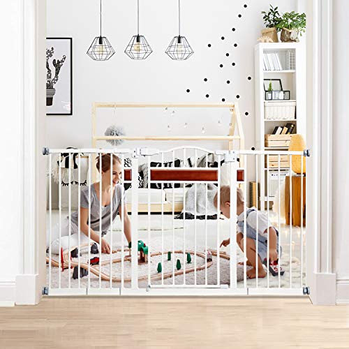58 inch Extra Wide Walk Thru Baby gate for Doorways and Stairs