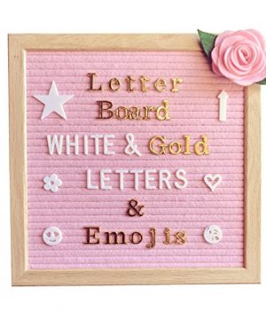 Pink Felt Letter Board 10x10 Inches – Changeable