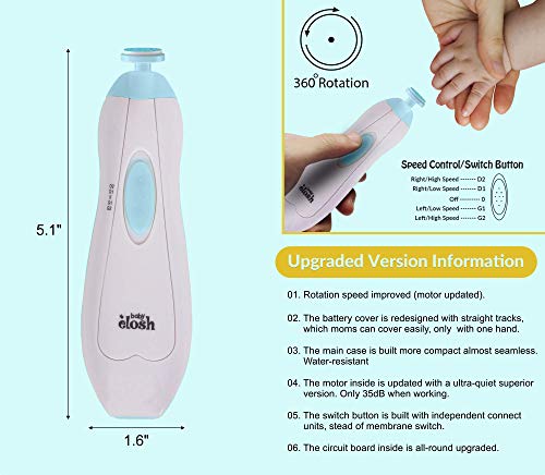 Baby Nail Trimmer Electric for Newborn Toddler Kids