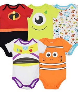 Disney Pixar Baby Boys 5 Pack Bodysuit Nemo Buzz