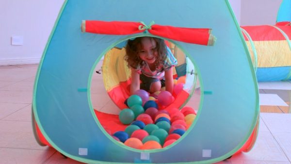 Ultimate Kids' Play Haven: 5pc Play Tent Set with Ball Pit, Crawling Tunnel, and Target Wall Game