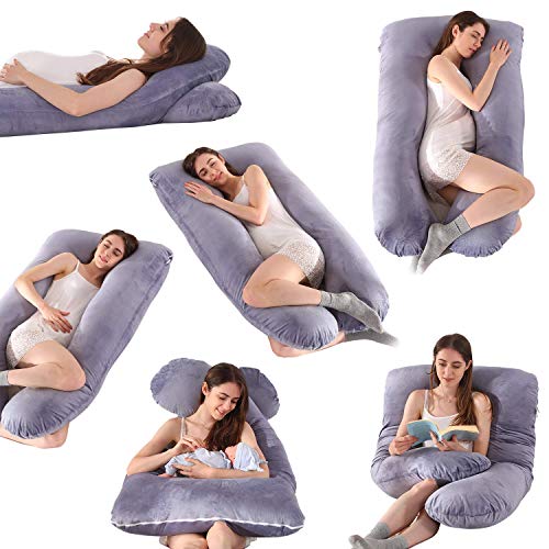 Pregnancy Pillow, U-Shaped 52" Full Body Maternity Pillow