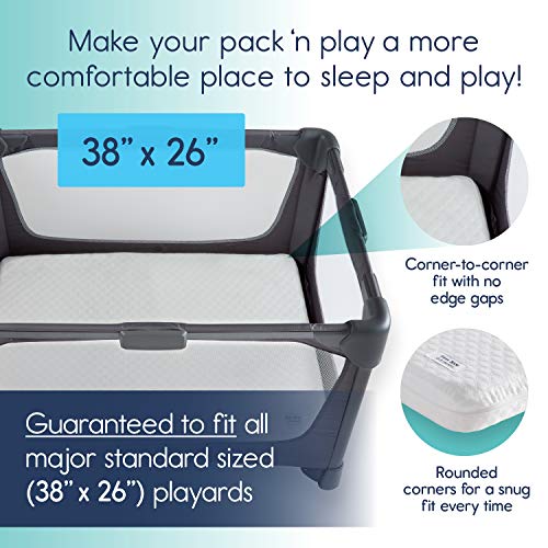 hiccapop Pack and Play Mattress Pad [Dual Sided]