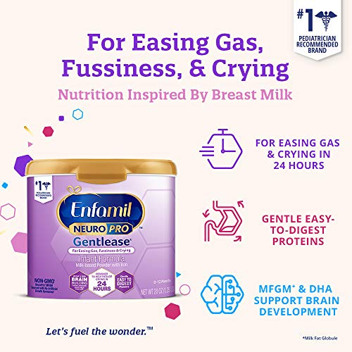 Baby Formula Brain and Immune Support Reduce Fusiness, Gas, Crying