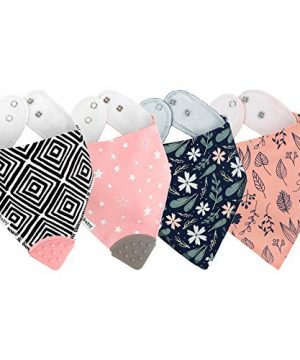Bazzle Baby Bandana Bibs with Teethers for Natural Relief