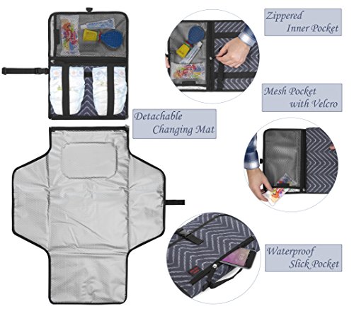 Crystal Baby Smile Portable Changing Pad - Detachable Changing Mat