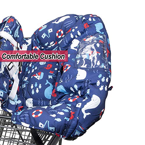 Shopping Cart Cover for Baby- 2-in-1 - Foldable Portable Seat