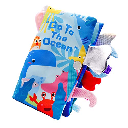 Washable Baby Books with Teether Ocean Animals