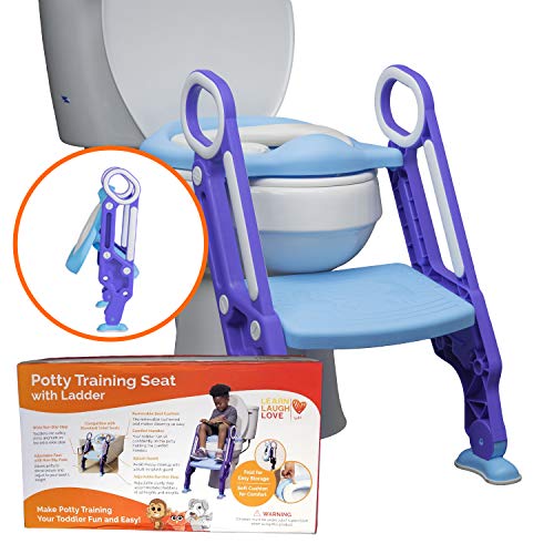 Potty Training Seat with Ladder - Potty Step Stool for Toddlers Fits