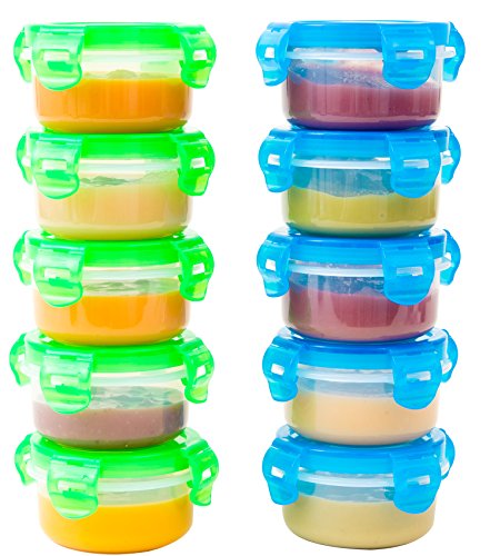 Elacra Baby Food Storage Containers with Lids for Kids