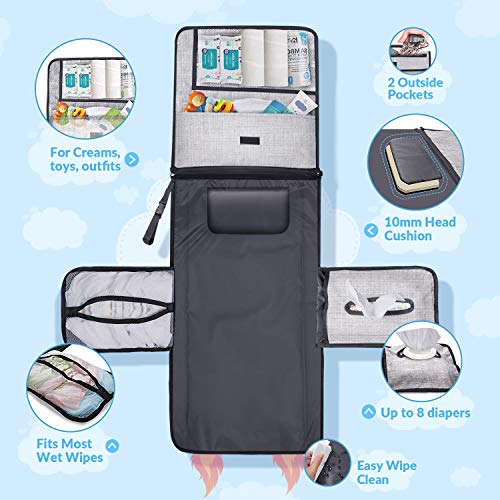 Gimars XL 6 Pockets Holding Anything Portable Baby Diaper Changing Pad