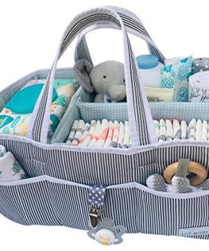 Lily Miles Baby Diaper Caddy - Large Organizer Tote Bag