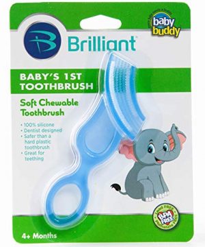 Brilliant Baby’s 1st Toothbrush Teether - Premium Silicone