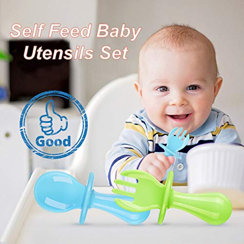 First Training Self-Feed Baby Utensils: Safe, Easy-to-Use Silverware for Happy Mealtime