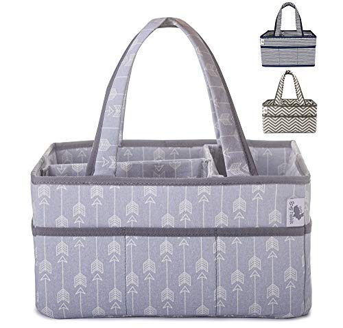 Little Grey Rabbit Premium Baby Diaper Caddy | Nursery Storage Bin