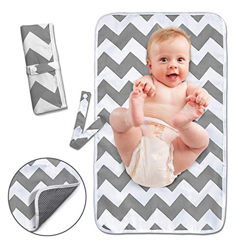 Portable Changing Pad, 2 Pack Baby Waterproof Diaper Changing