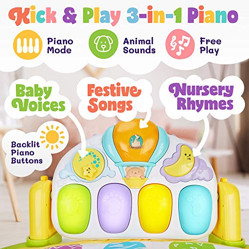 BABYSEATER Baby Gym and Playmats - Kick and Play Piano