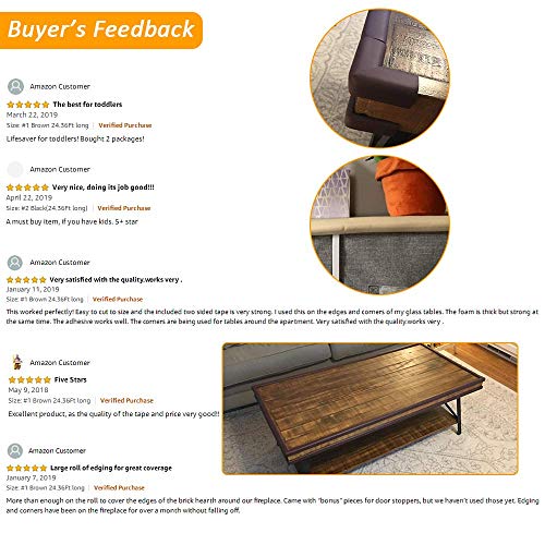 Furniture Baby Proofing Edge Set for Countertop, Fire Brick, Cabinet