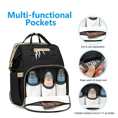 KOVEBBLE Diaper Bag Backpack with Changing Station