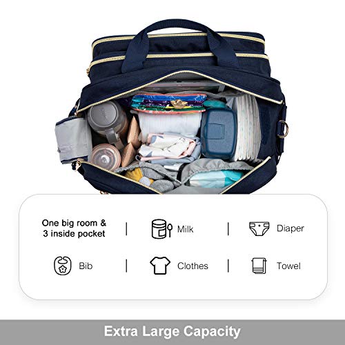 Baby Diaper Bag Backpack with Auto Folding Crib